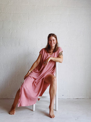 The Peach Kaftan | Hemp Thermal