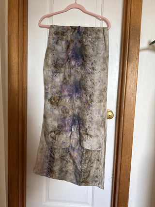 Long botanically dyed silk scarf