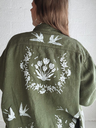 The Tulip Artist's Shirt | Dark Green