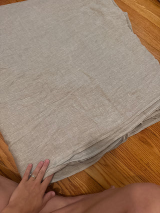 9.5 yards of natural linen