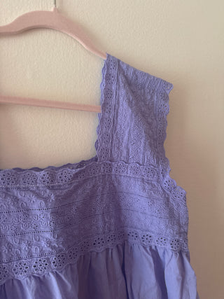 Cotton Nightgown | Bright Lavender