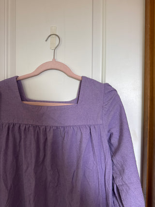 Raw silk house dress - lavender