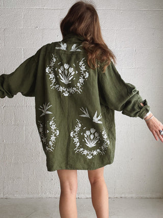 The Tulip Artist's Shirt | Dark Green