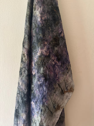 X-long botanically dyed silk scarf