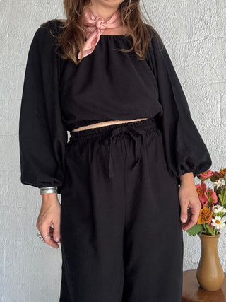 Wide Leg Pants | Silk Noil