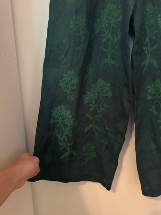 Linen Pants | emerald green