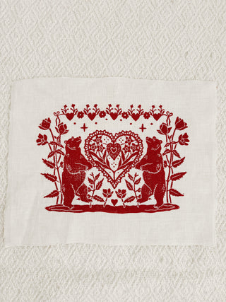 Misha Bear | Red Linen