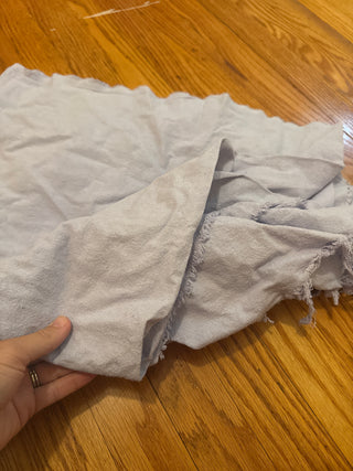 2 yards of pale blue raw silk