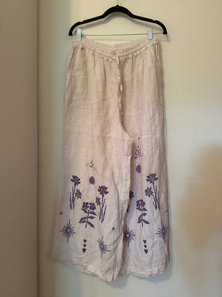 Daffodil pants | cream linen