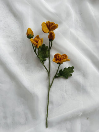 Orange Dogwood Felt Flowers