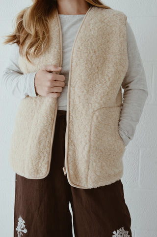 The Wool Vest | Soft Brown