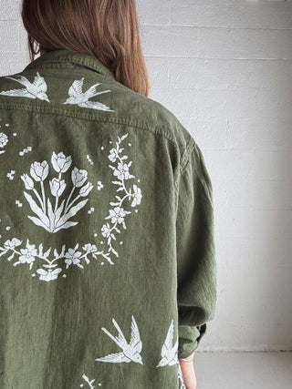 The Tulip Artist's Shirt | Dark Green