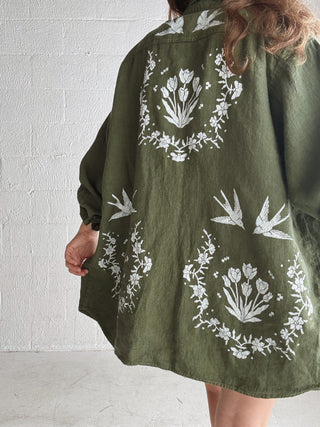 The Tulip Artist's Shirt | Dark Green
