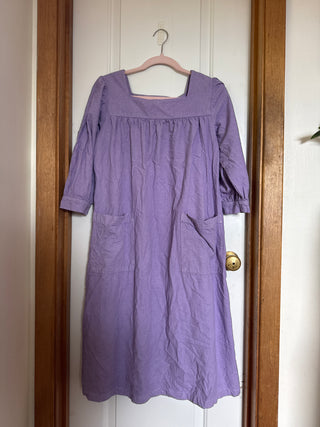 Raw silk house dress - lavender