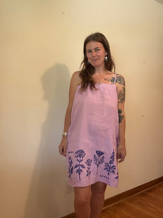 Strappy Dress | Lilac Linen