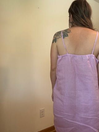 Strappy Dress | Lilac Linen