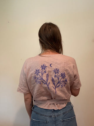 Wrap Top | Rose Linen