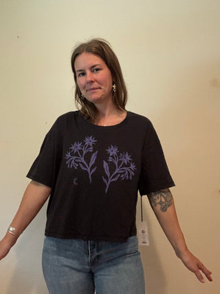 Organic Cotton Tee | Black + Borage
