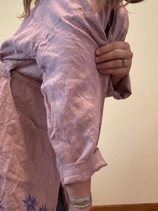Imperfect Linen Robe | Mauve + Borage