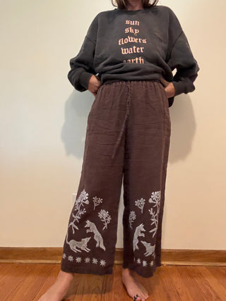 Secondhand Linen Pants | Chocolate + Coyote