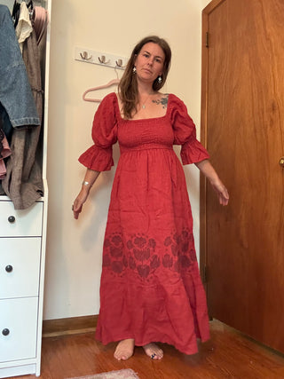 The Adore Dress | Red INK on Red