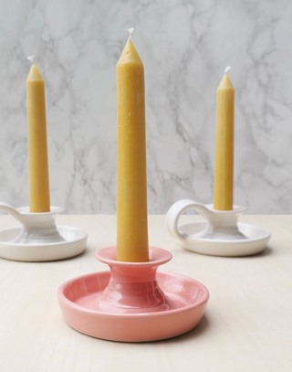 Ceramic Candle Holder | Tulip Pink